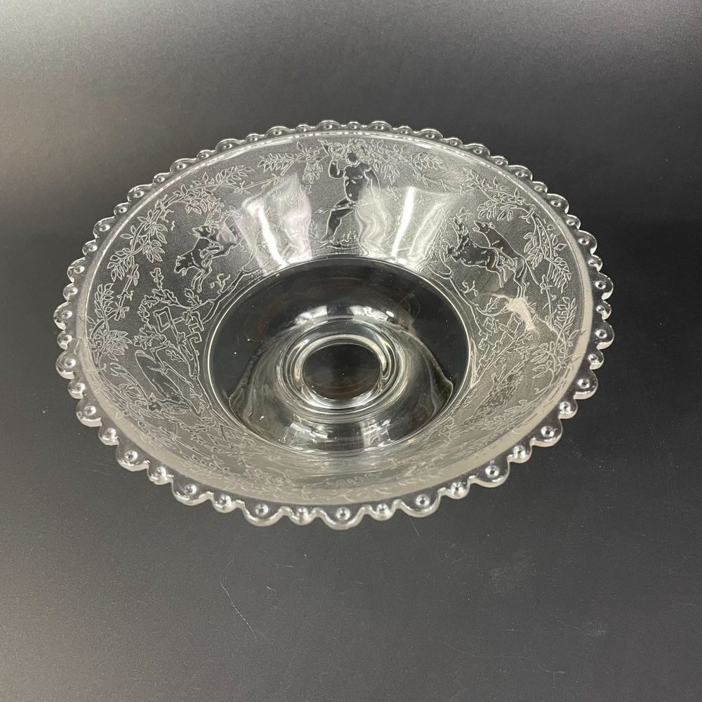 Antique Dithridge & Company Cupid's Hunt Crystalloid Low Compote 1879